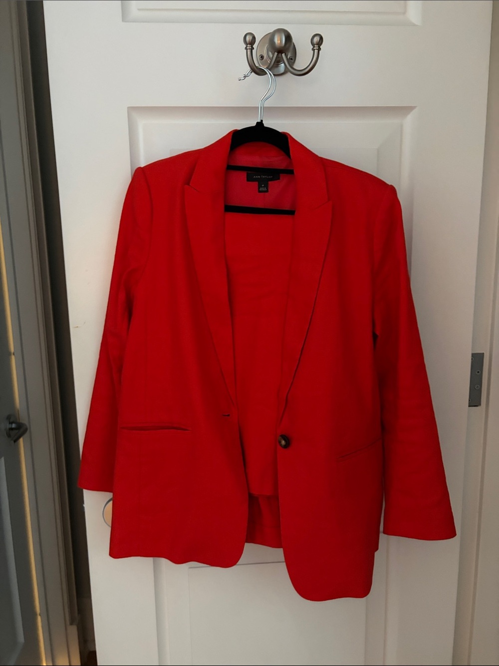 Ann Taylor Blazer Single-Button Jacket with matching suit pants line